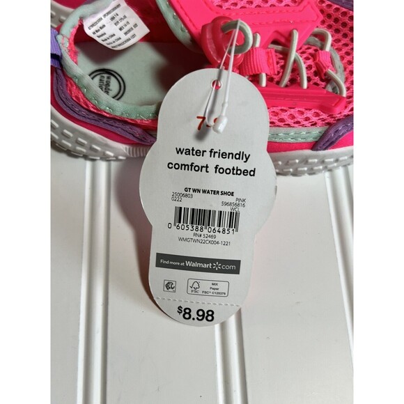 Wonder Nation Girls Toddler Swim Water Shoes Beach Sandals Sz 7/8 NWT - Picture 5 of 5